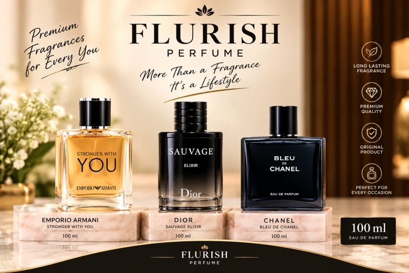 PREMIUM MEN’S PERFUME COMBO Dior Sauvage • Bleu de Chanel • Stronger With You