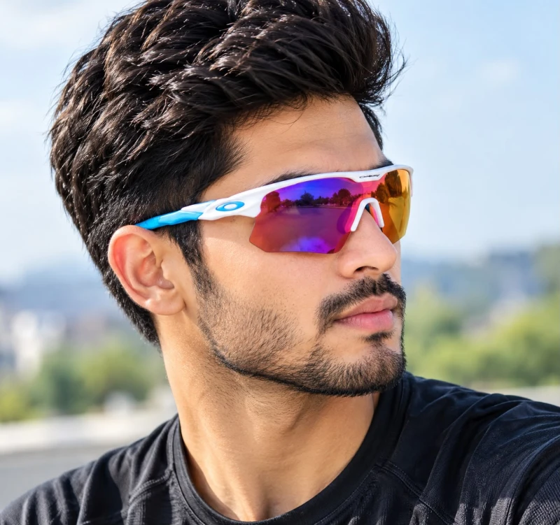 Oakley Radar Style Half-Rim Pro Sports & Cricket Sunglass