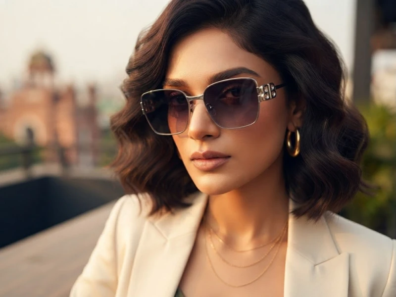 BB Style Silver-Black Square Gradient Sunglass - Ladies Collection