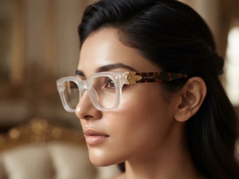 MOSCOT Style Frosted Transparent & Golden Hinge Luxury Optical Frame